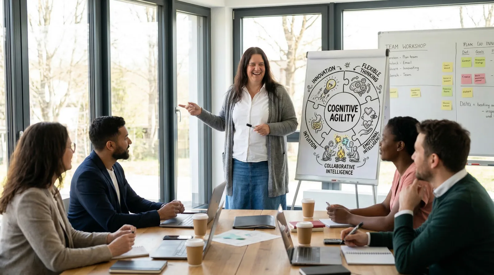 Steff leading an AI adoption workshop